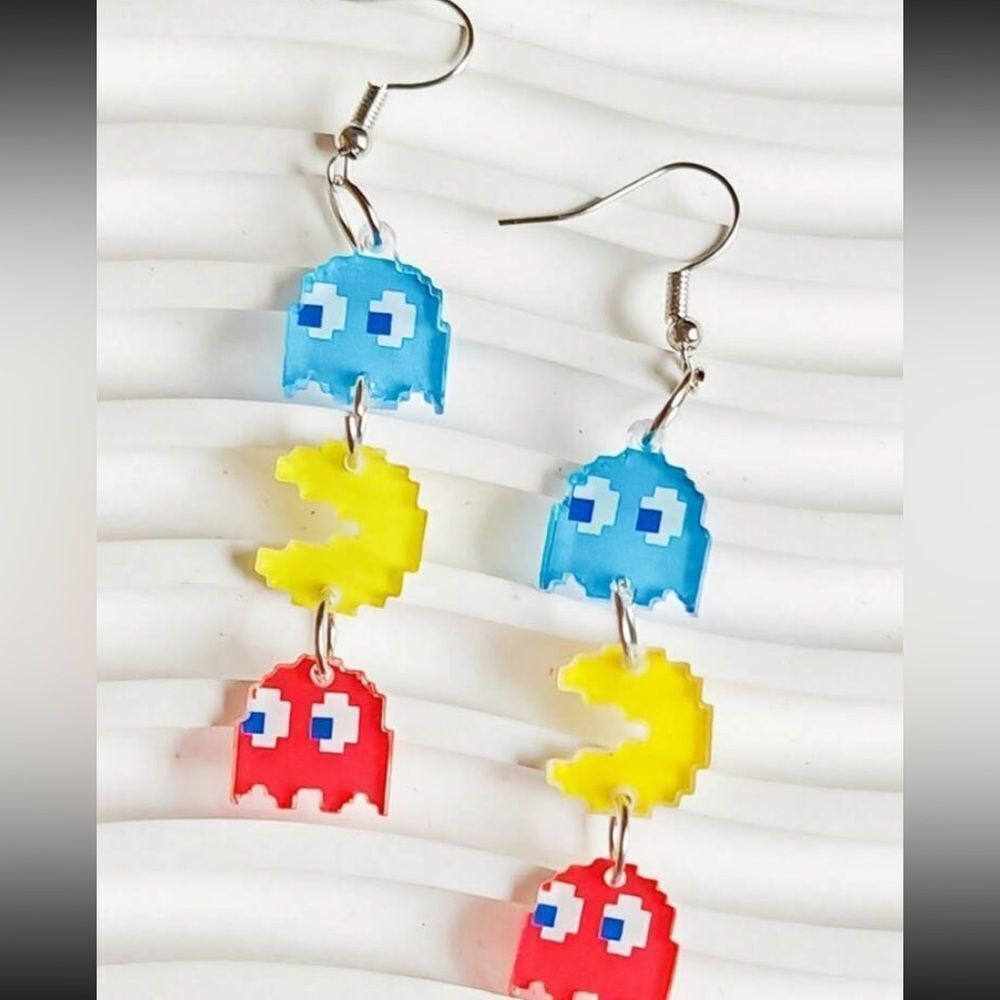 3for$20 1pair Cute Colorful Monster Design  Drop Earrings, Cartoon Earrings